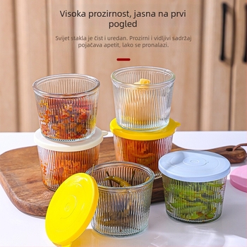 Staklena posuda za kiseli krastavci sa zatvaračem – mini, prehrambene klase