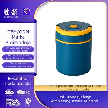 Nehrđajući čelična kutija za ručak sa poklopcem, izolirana, 301–500 ml, pogodna za mikrovalnu pećnicu