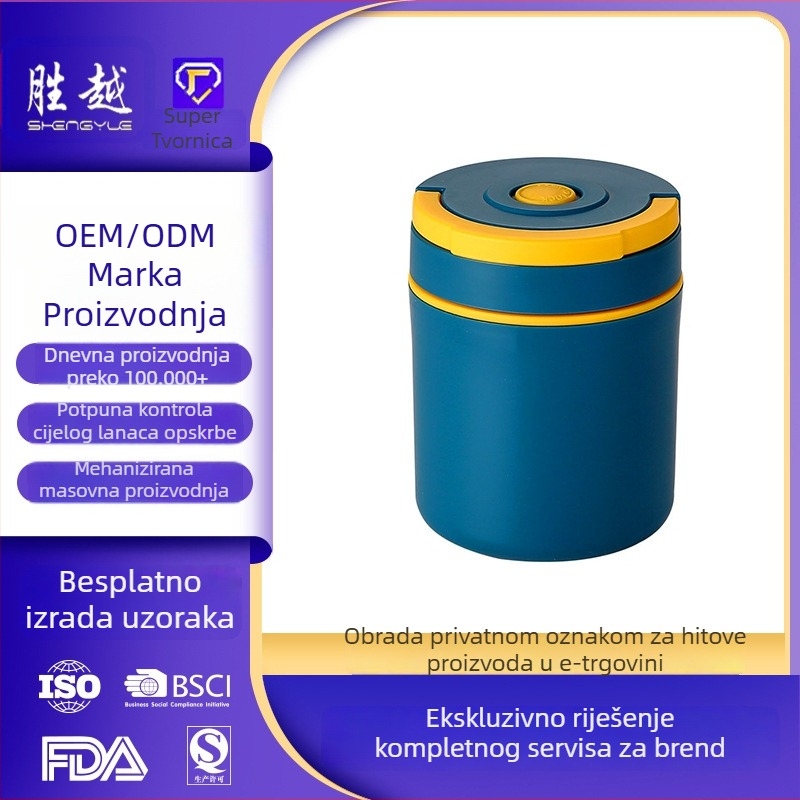 Nehrđajući čelična kutija za ručak sa poklopcem, izolirana, 301–500 ml, pogodna za mikrovalnu pećnicu