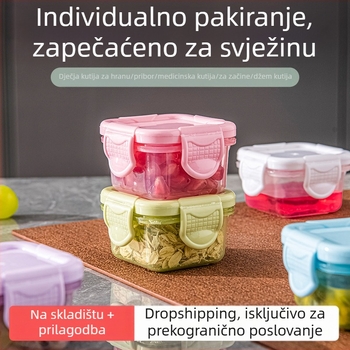 Dječja četverokutna PP kutija za hranu, mikrovalna sigurnost, kapacitet <300 ml, za djecu