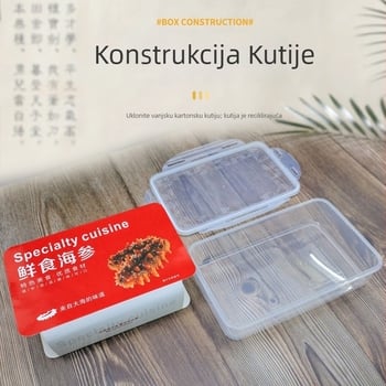 Kutija za pakiranje morske krastavice – prijenosna, održava svježinu, čvrsto zatvaranje – plastika sigurna za hranu, tisak logotipa