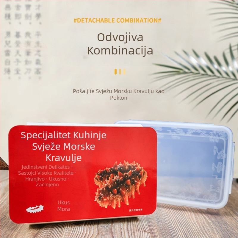 Kutija za pakiranje morske krastavice – prijenosna, održava svježinu, čvrsto zatvaranje – plastika sigurna za hranu, tisak logotipa