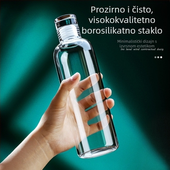 Staklena boca s vremenskom skalom za skladištenje vina, cilindričnog oblika, moderni minimalistički stil, prilagodljiva (kapacitet 501–800 ml, mikrovalna kompatibilna, prilagodljiva)
