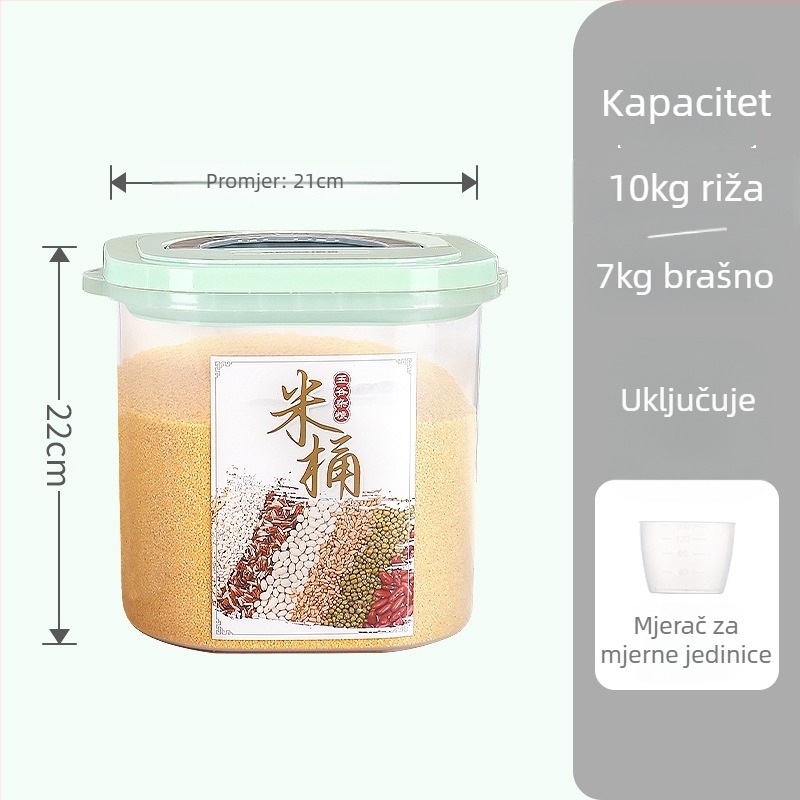 Kutija za rižu, otporna na vlagu, plastična, moderan minimalistički dizajn