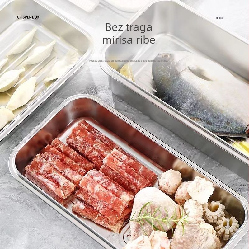 Prijenosna kutija za čuvanje svježine od 316L nehrđajućeg čelika, kvadratnog oblika, izolirana, kapaciteta 3,1–4 L, zatvoreni spremnik