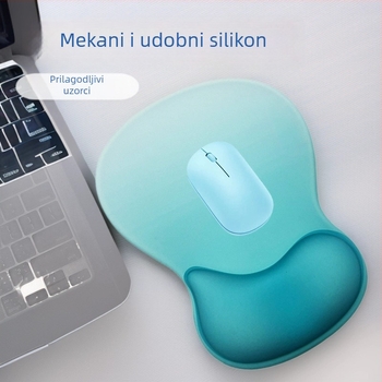 Silikonska podložnica za miš s naslonom za zglob, stil kap vode, jednostrani podlog za stol