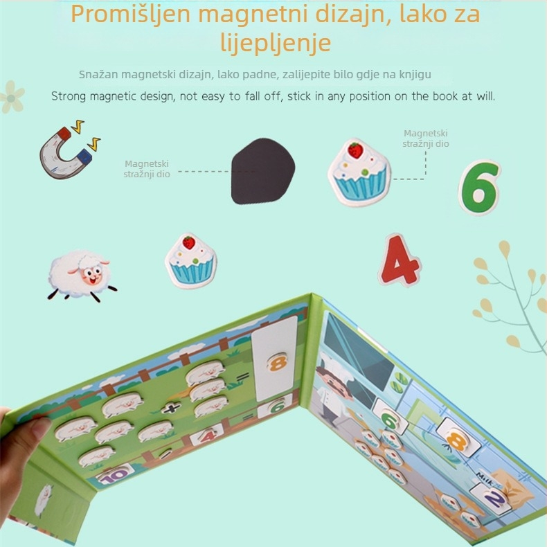 Naučna igračka za dekompoziciju brojeva u matematici — aritmetika do 10, papirnata igračka u blister pakiranju, za uzrast 4–6 godina