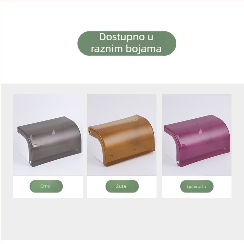 Chunyun PP držač za papir za rolu, zidni, bez bušenja, vodootporan, za kupaonicu
