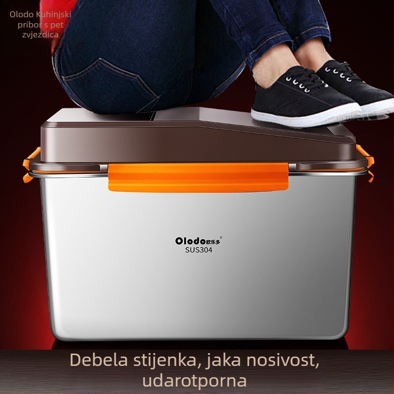 Metalni spremnik za rižu, otporan na insekte, kapaciteta 5–6 L, Oralo marka, stil: novi kineski stil