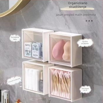 Zidna kutija za pohranu vate — Model Q01, Plastika, Funkcija pohrane, Japanski stil, Moguće ispisati logotip