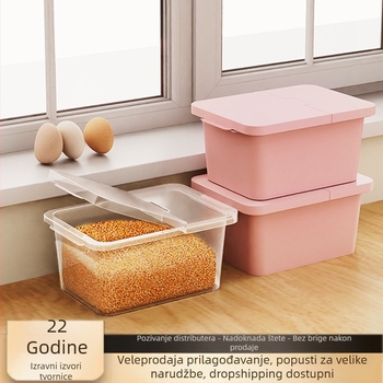 Kutija za skladištenje riže – otporna na insekte, PP plastika, 4–5 L, moderni minimalistički stil (Quansu)