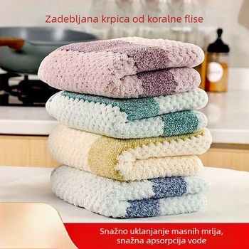 Krpa za pranje suđa – poliesterska, otisak uzorka, pogodna za posude i zdjele, višenamjenska