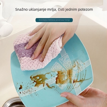 Krpa za pranje suđa – poliesterska, otisak uzorka, pogodna za posude i zdjele, višenamjenska