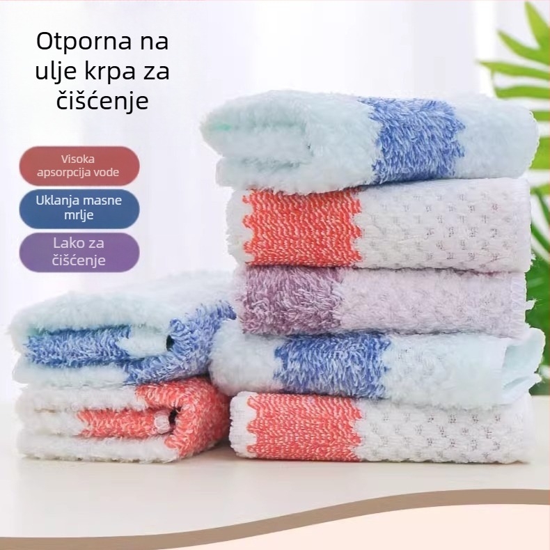 Krpa za pranje suđa – poliesterska, otisak uzorka, pogodna za posude i zdjele, višenamjenska
