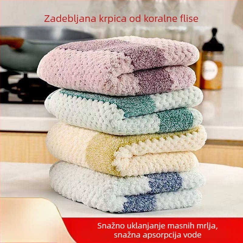 Krpa za pranje suđa – poliesterska, otisak uzorka, pogodna za posude i zdjele, višenamjenska