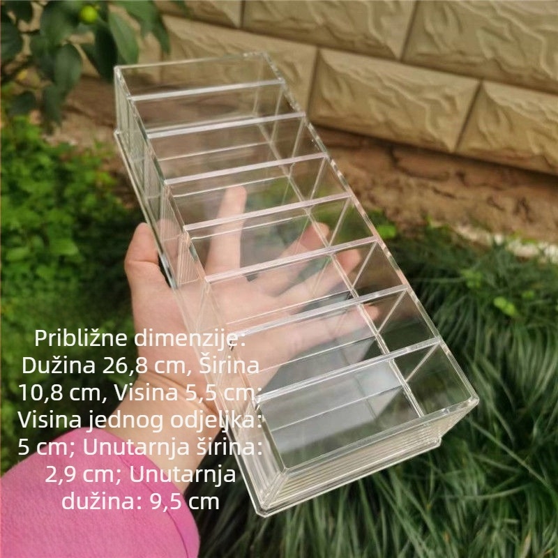 Huangtu plastična kutija za skladištenje sjenila za oči — modernog minimalističkog stila kozmetički organizator s odjeljcima za ruž, puder i rumenilo, lansiran 2023.