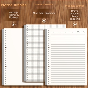 Bilježnica Bai shuo — veza s listovima koji se mogu ukloniti, omot od papira, Dowling papir, 80 g/m², 50–100 stranica