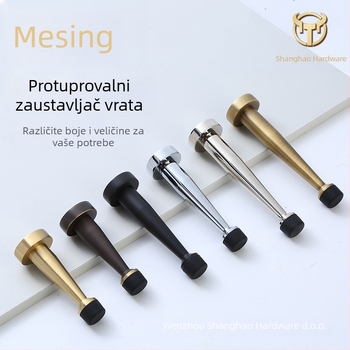 Mesing gornji stopper za vrata, gumeni limiter, zidni montažni, bez bušenja