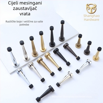 Mesing gornji stopper za vrata, gumeni limiter, zidni montažni, bez bušenja