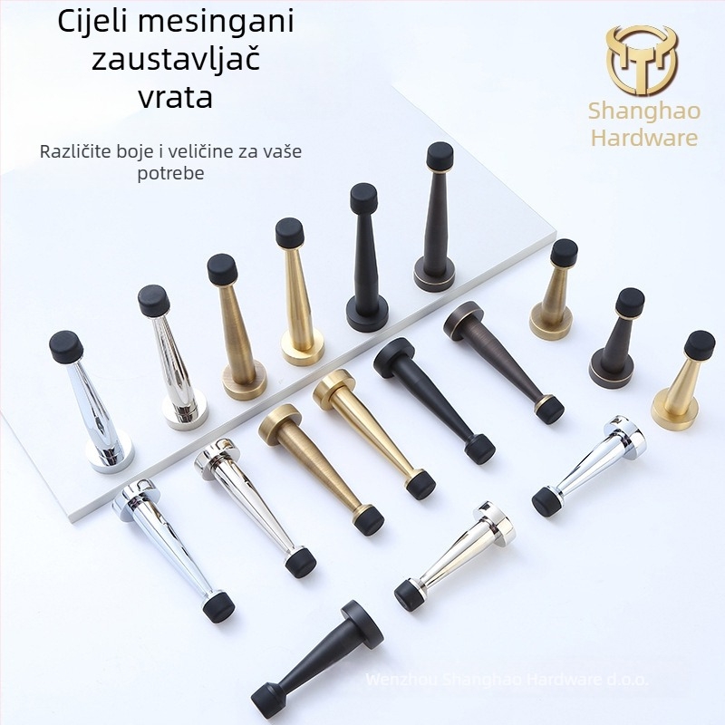 Mesing gornji stopper za vrata, gumeni limiter, zidni montažni, bez bušenja