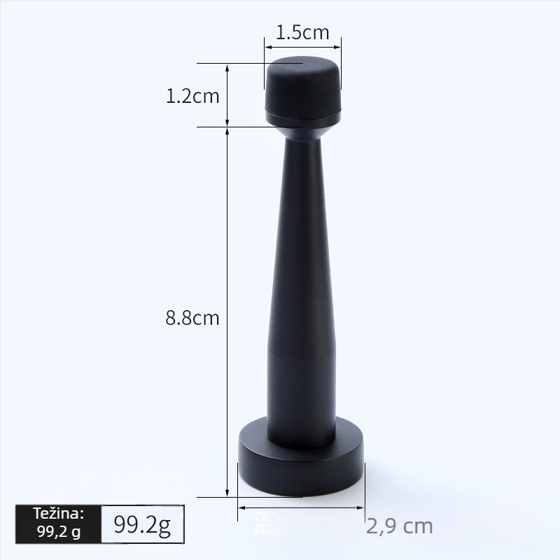 Mesing gornji stopper za vrata, gumeni limiter, zidni montažni, bez bušenja