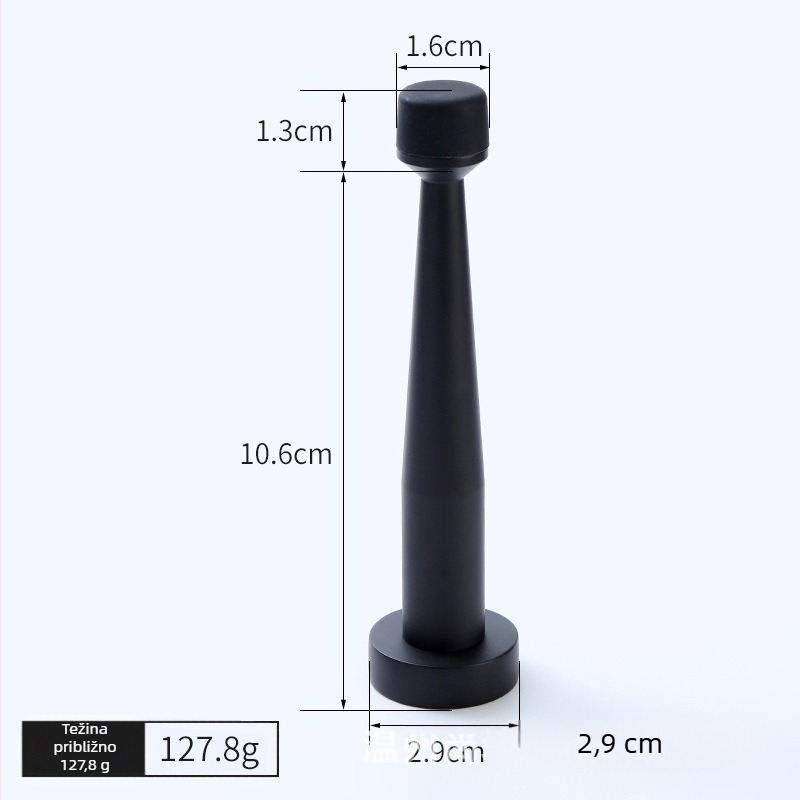 Mesing gornji stopper za vrata, gumeni limiter, zidni montažni, bez bušenja