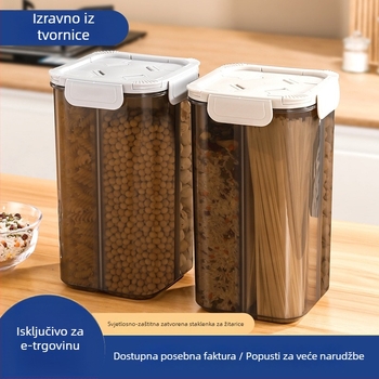 Kutija za čuvanje hrane – kvadratni plastični spremnik, 4,1–5 L, otporan na vlagu i štetočine, moderni minimalistički stil