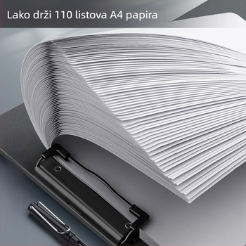 A4 PP ploča s klipom - 2,5 mm debljina, veličina klipa 100, kompatibilno s A4 papirom