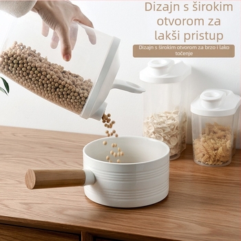 Spremnik za skladištenje žitarica i grahorica – prehrambeni PP, proziran, zapremina 1–2 L, nepravilnog oblika, porijeklo Yiwu