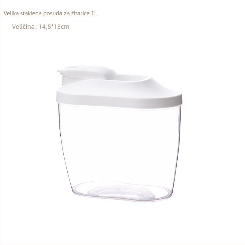 Spremnik za skladištenje žitarica i grahorica – prehrambeni PP, proziran, zapremina 1–2 L, nepravilnog oblika, porijeklo Yiwu