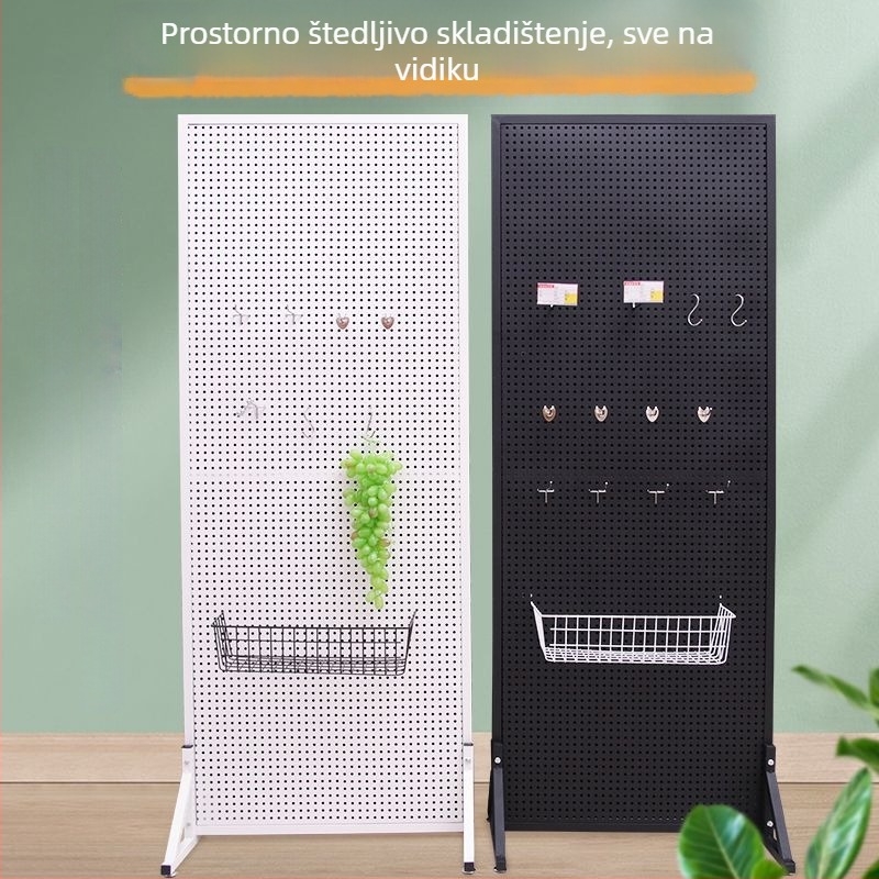 Vertikalni stalak za izlaganje s perforiranom pločom za nakit i kuhinjsku pohranu