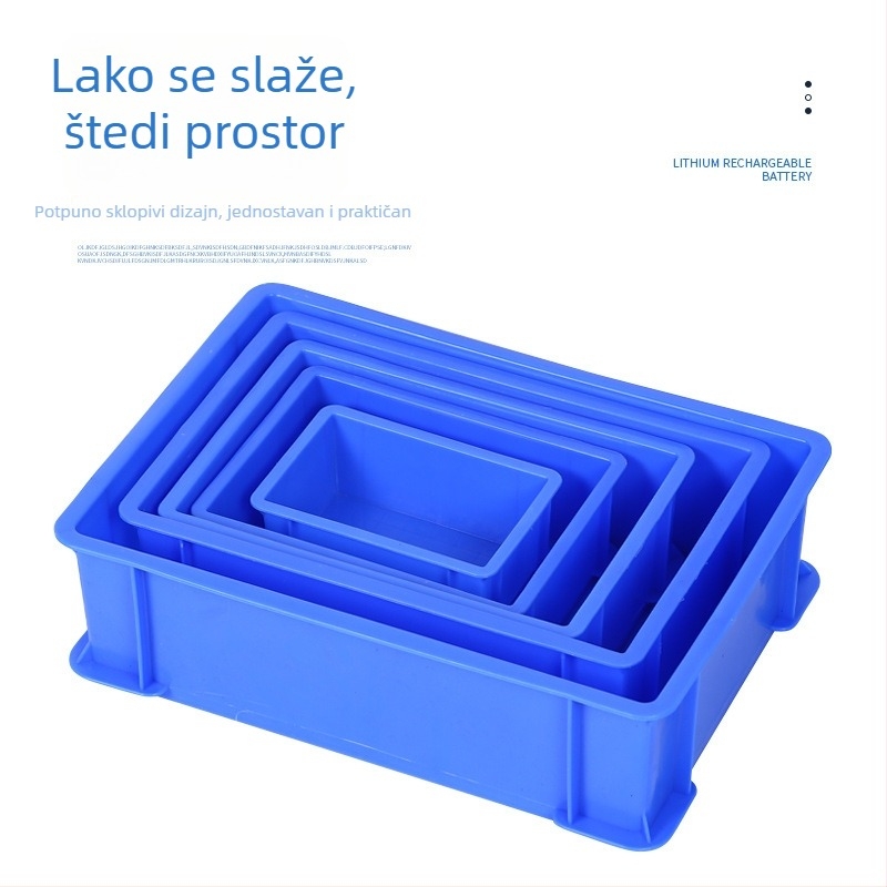 Plastična kutija za skladištenje dijelova, pravokutna kutija za materijale, debeli zidovi, dimenzije 675×420×175 mm