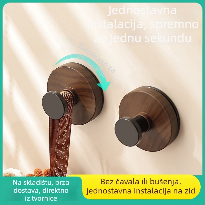 Usisna kuka, plastična, jedan kuk, moderan minimalistički stil, nosivost 1–3 kg
