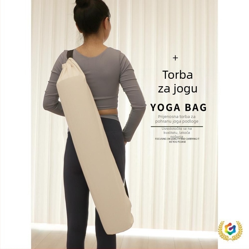 Torba za joga mat s mrežnom torbom, ruksak stil, platneno skladište