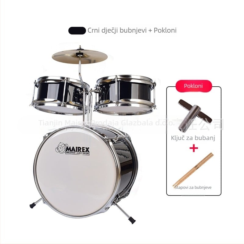 MAIREX dječji bubnjarski set za početnike, Birch materijal, 5 bubnjeva, All-in-One stil, Model: Dječji bubnjarski set, Pogodno za djecu i tinejdžere
