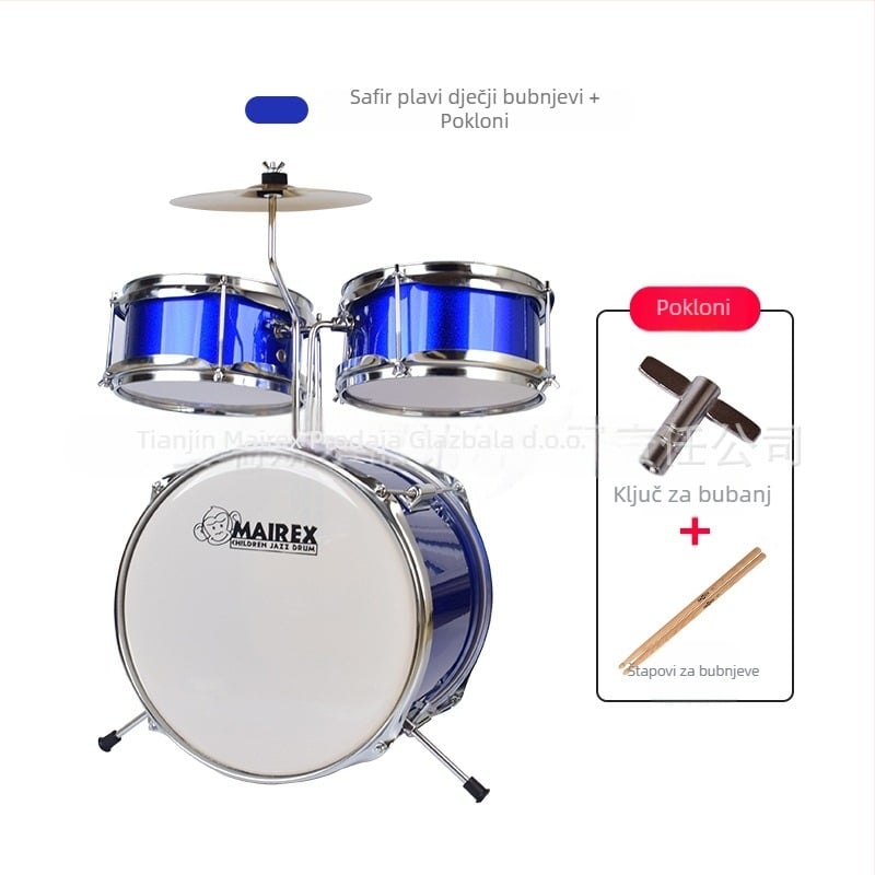 MAIREX dječji bubnjarski set za početnike, Birch materijal, 5 bubnjeva, All-in-One stil, Model: Dječji bubnjarski set, Pogodno za djecu i tinejdžere