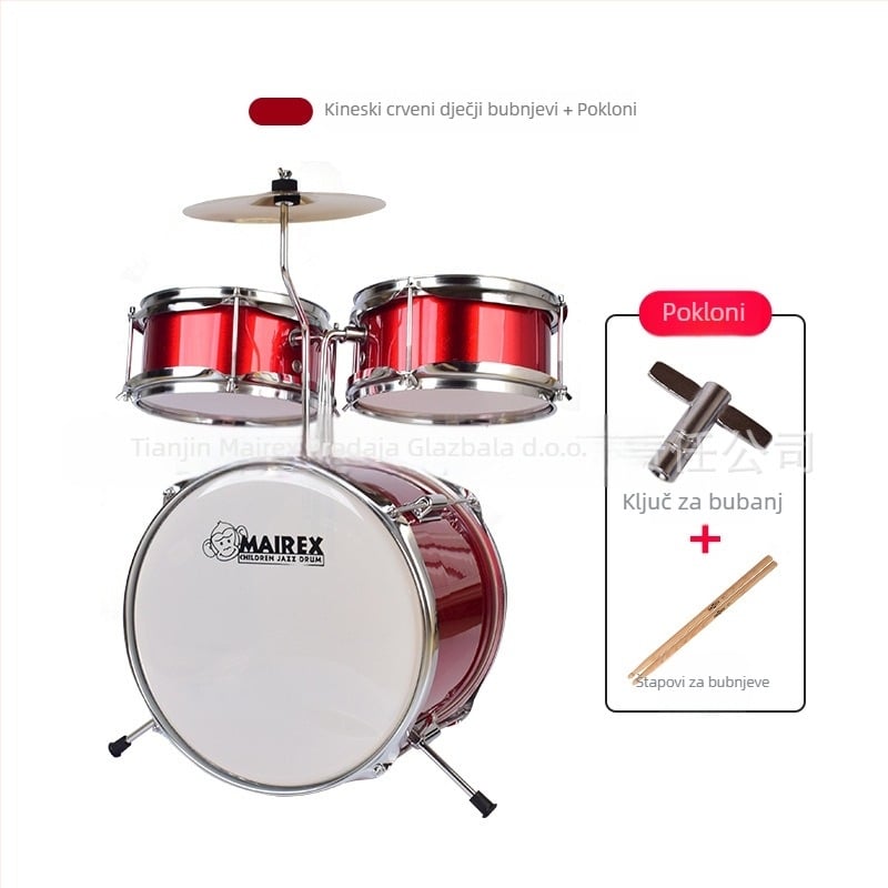 MAIREX dječji bubnjarski set za početnike, Birch materijal, 5 bubnjeva, All-in-One stil, Model: Dječji bubnjarski set, Pogodno za djecu i tinejdžere