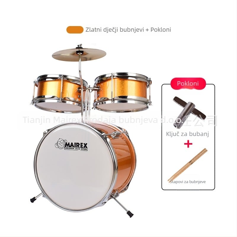 MAIREX dječji bubnjarski set za početnike, Birch materijal, 5 bubnjeva, All-in-One stil, Model: Dječji bubnjarski set, Pogodno za djecu i tinejdžere