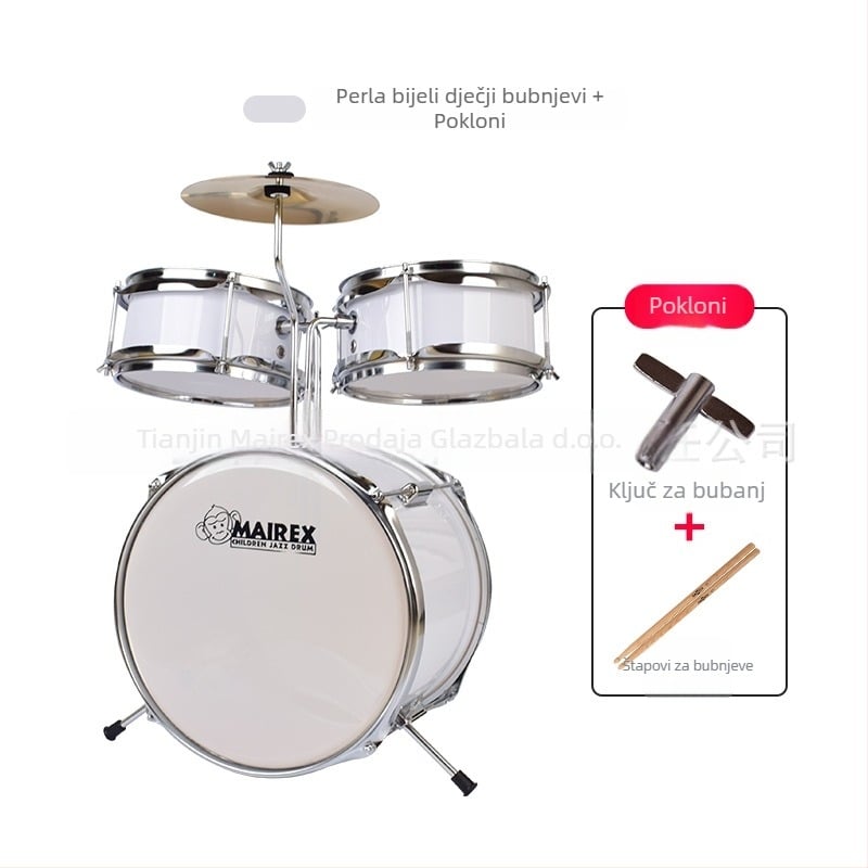 MAIREX dječji bubnjarski set za početnike, Birch materijal, 5 bubnjeva, All-in-One stil, Model: Dječji bubnjarski set, Pogodno za djecu i tinejdžere