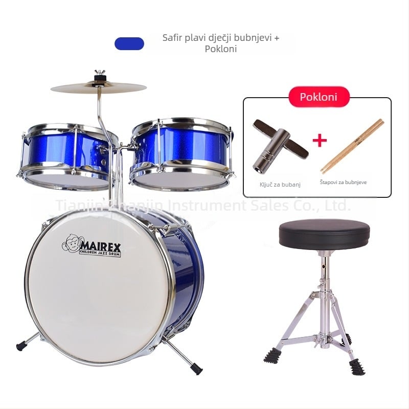 MAIREX dječji bubnjarski set za početnike, Birch materijal, 5 bubnjeva, All-in-One stil, Model: Dječji bubnjarski set, Pogodno za djecu i tinejdžere