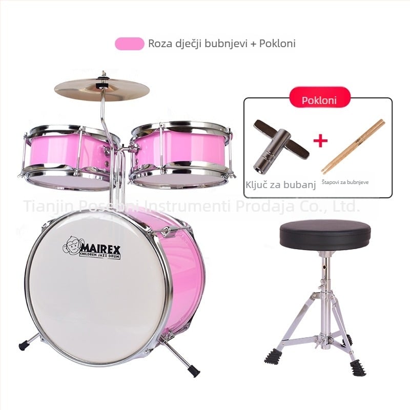 MAIREX dječji bubnjarski set za početnike, Birch materijal, 5 bubnjeva, All-in-One stil, Model: Dječji bubnjarski set, Pogodno za djecu i tinejdžere