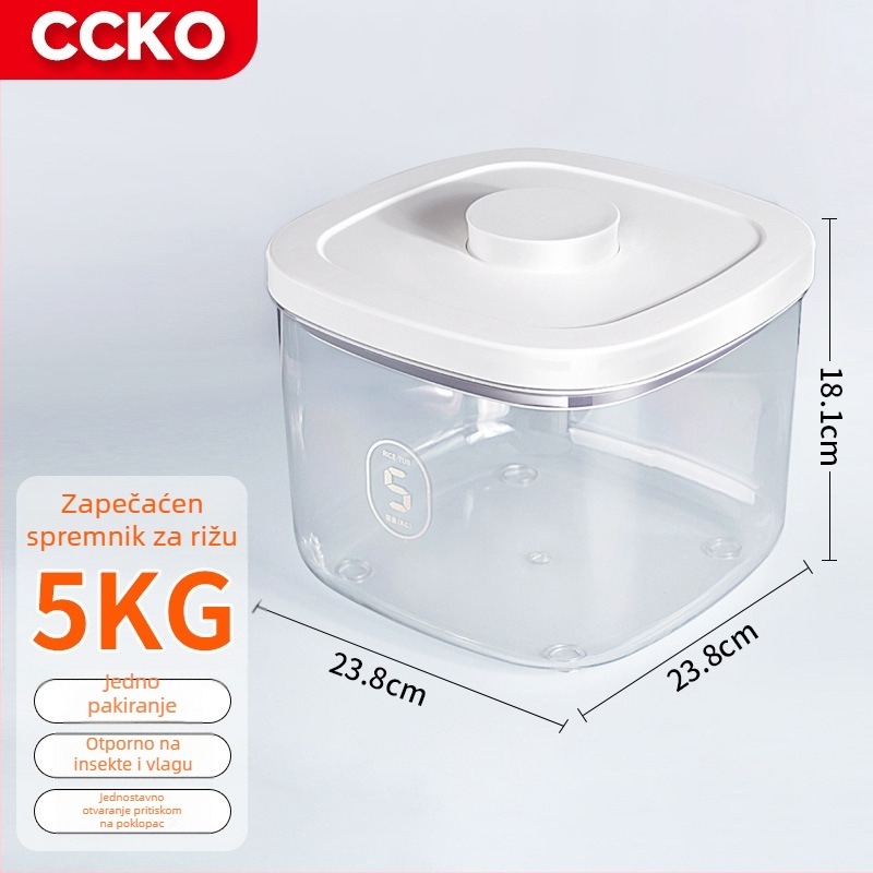 CCKO kutija za skladištenje riže, zatvorena i otporna na insekte, plastična, 9-10 L, za kućnu upotrebu