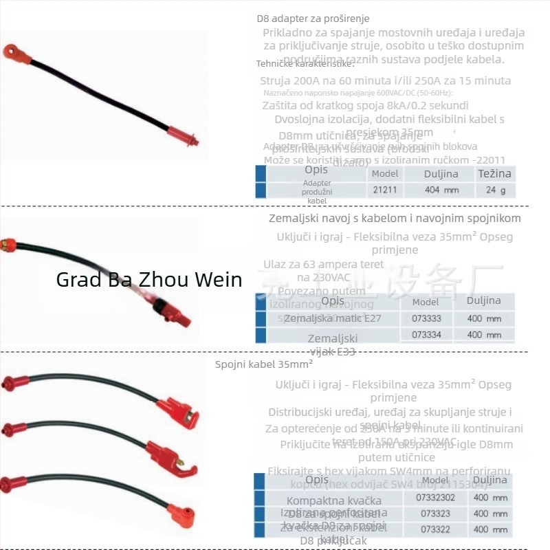 Električni spojni kabel 35 mm2 • Weienke • Power Construction • artikl 4018 • za rad pod naponom