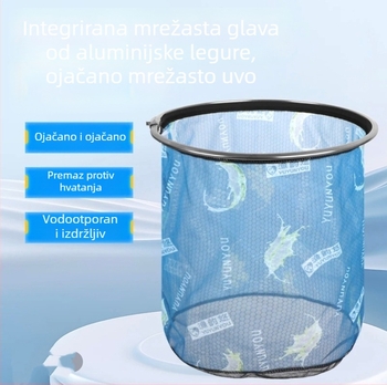 Glava mreže od aluminijske legure za ribolov, nadograđena verzija, produbljena, Anti-Hook, otporna na curenje vode (Materijal: aluminijska legura; Opterećenje: Drugo; Dubina: Drugo)