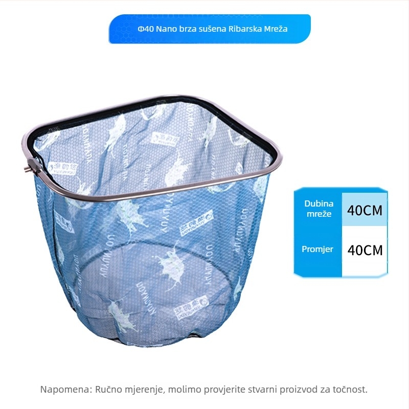 Glava mreže od aluminijske legure za ribolov, nadograđena verzija, produbljena, Anti-Hook, otporna na curenje vode (Materijal: aluminijska legura; Opterećenje: Drugo; Dubina: Drugo)