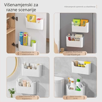 Zidni držač folije za vrata kuhinjskog ormarića — plastični, 6 razina