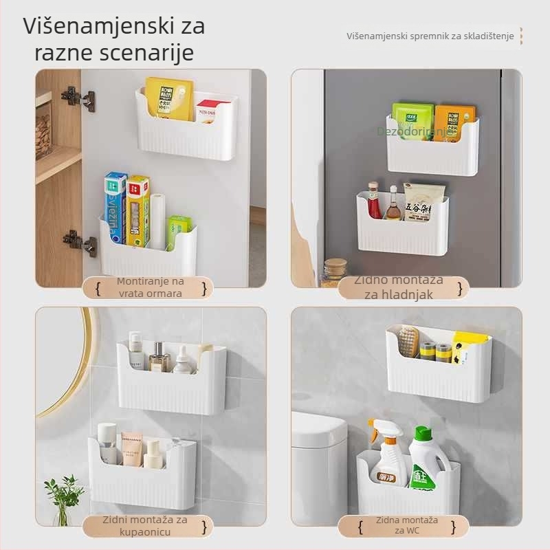 Zidni držač folije za vrata kuhinjskog ormarića — plastični, 6 razina