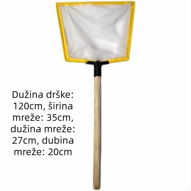 Ribarska mreža s drvenom drškom, ultra gusta mreža s 100 očiju od diving tkanine