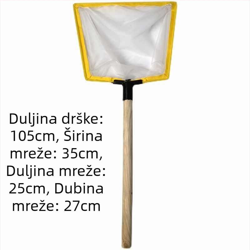 Ribarska mreža s drvenom drškom, ultra gusta mreža s 100 očiju od diving tkanine