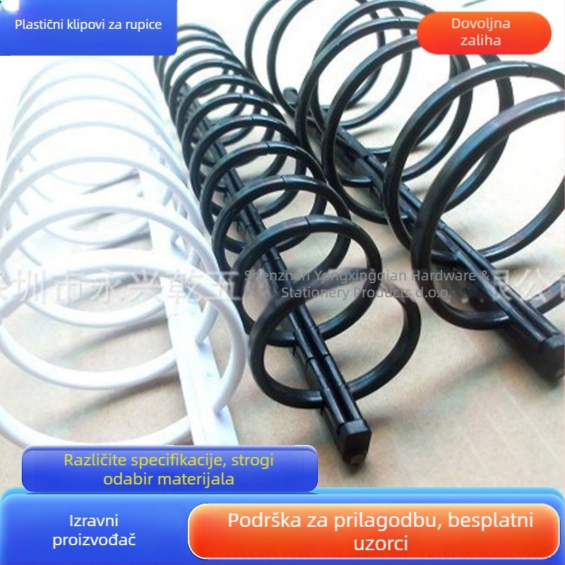 Plastični avioklip za dokumente, s 7 zubima i 11 rupama, prijenosan za spajanje tiskanih materijala, model po narudžbi